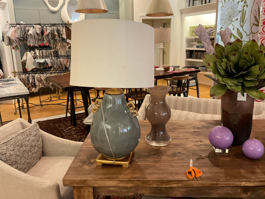 Ming Lamp-Slate (SOLD AS A PAIR)