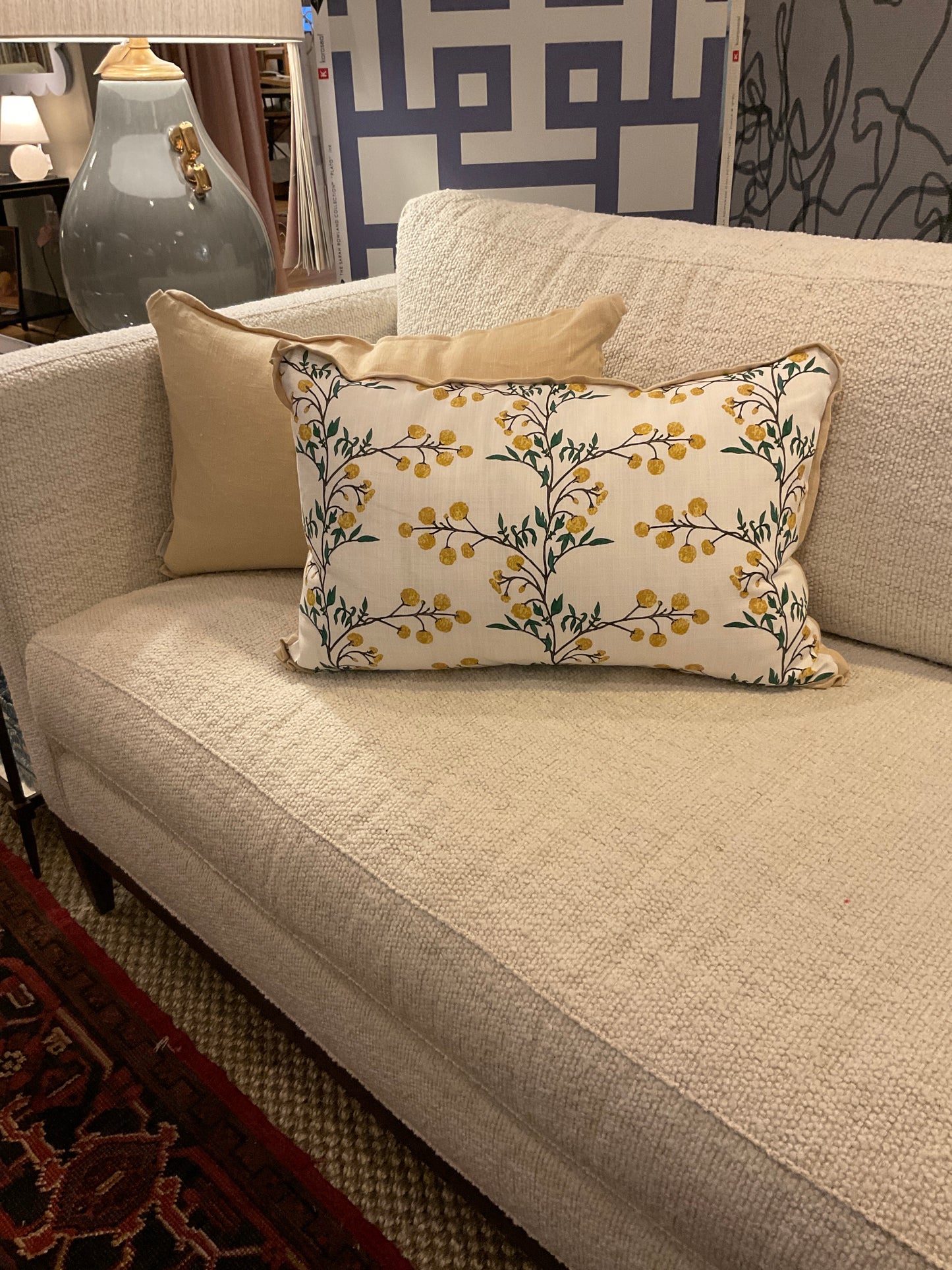 14" x 20" Lacefield Blackberry Lemon Pillows-PAIR