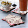 S/6 Kashmir Bronze Sheeting Cocktail Napkins