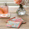 S/6 Malabar Thyme Sheeting Cocktail Napkins