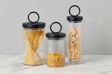 S/3 Black Ring Canisters