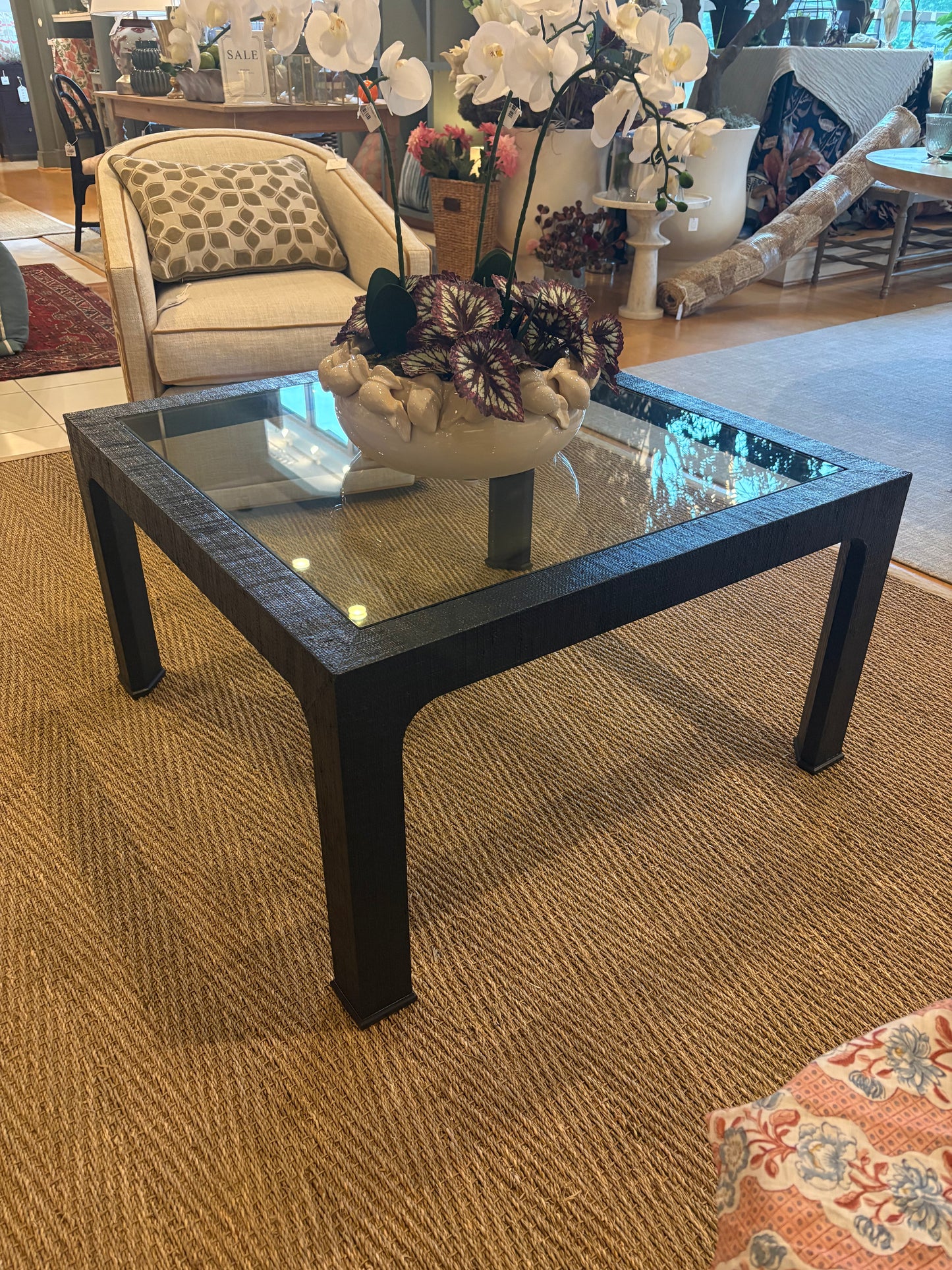 Marina Glass Top Coffee Table