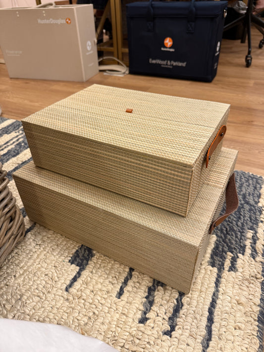 Grasscloth Storage Bin (Large)