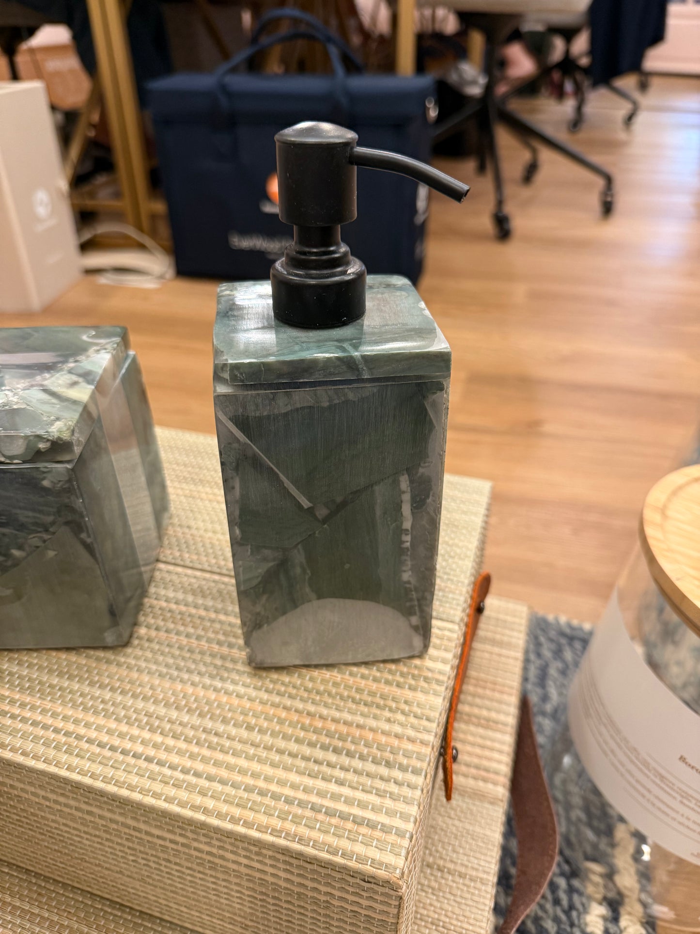 Green Stone Soap Dispenser