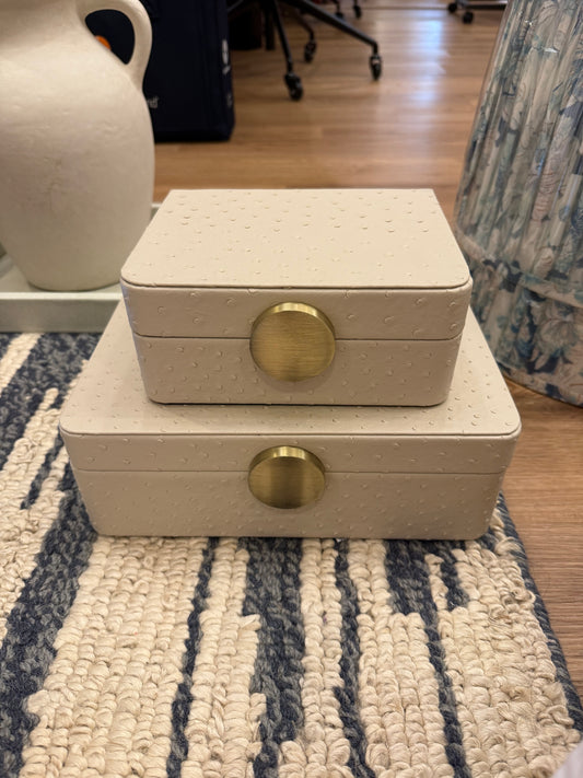 White Leather Boxes