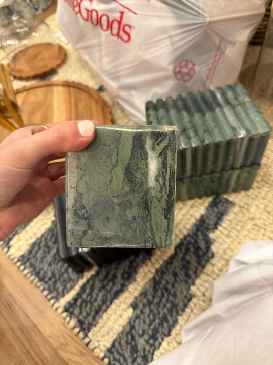 Green Stone Toothbrush Holder