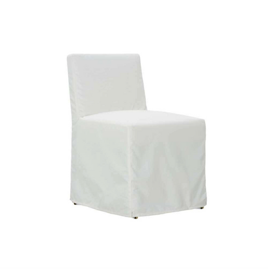 Pair of Odessa Slip Dining Armless Chair w/ Casters