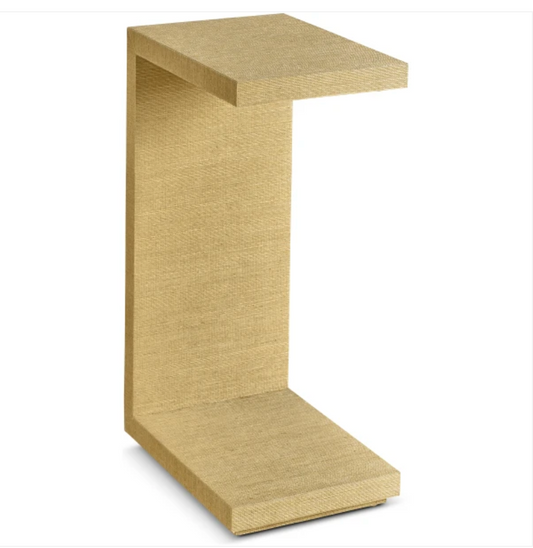 Grasscloth Side Table