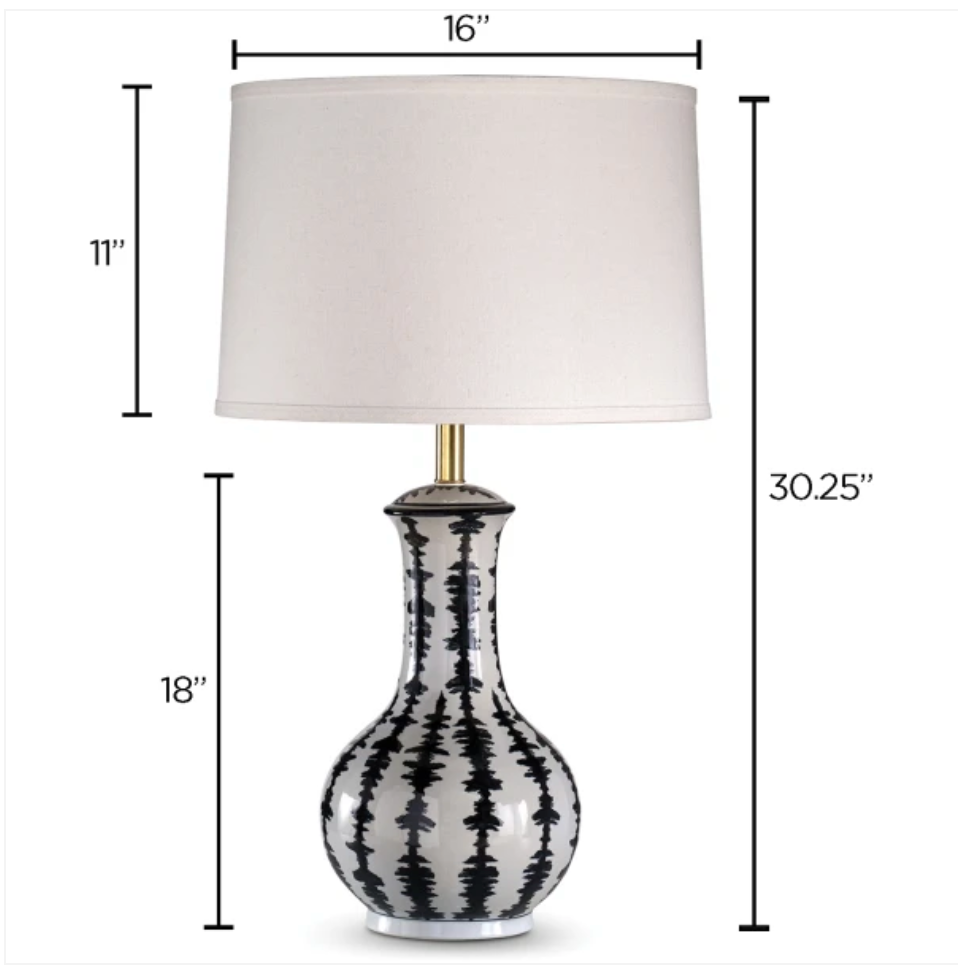 Carlisle Black Table Lamp-PAIR