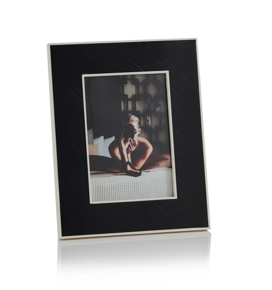 Black Bone Inlay Photo Frame 5x7