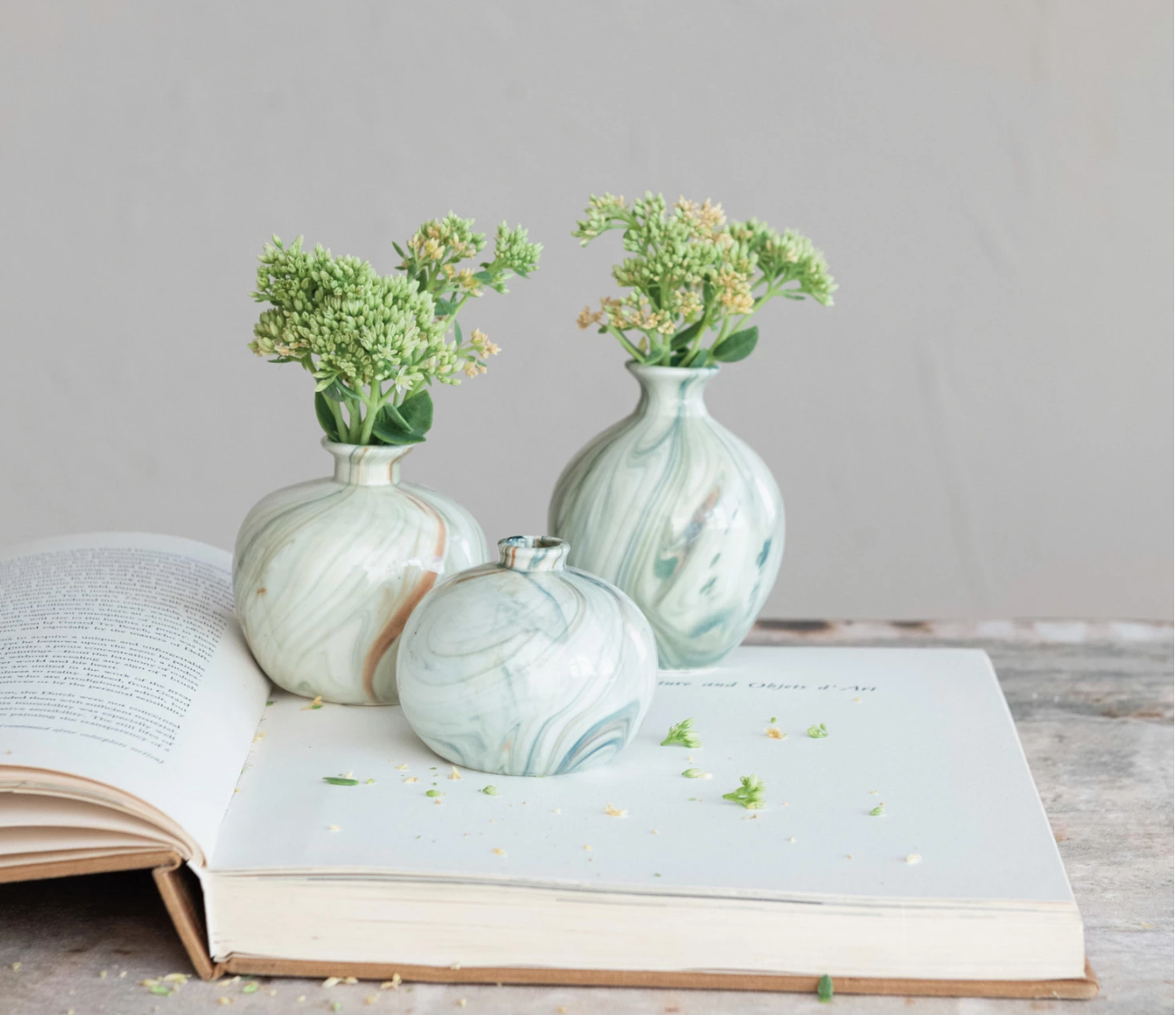 S/3 Stoneware Vases