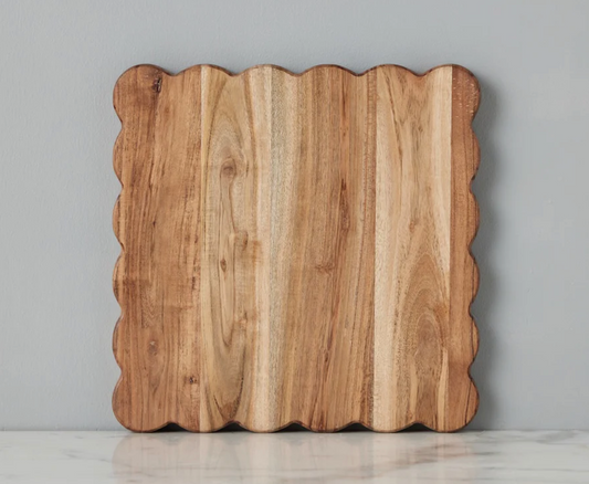 S/2 Scalloped Cheese Board