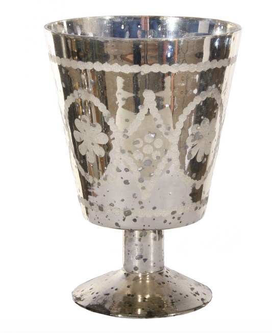 Engraved Glass Pot