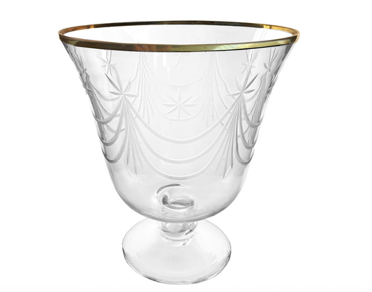 Glass Urn with Cutting