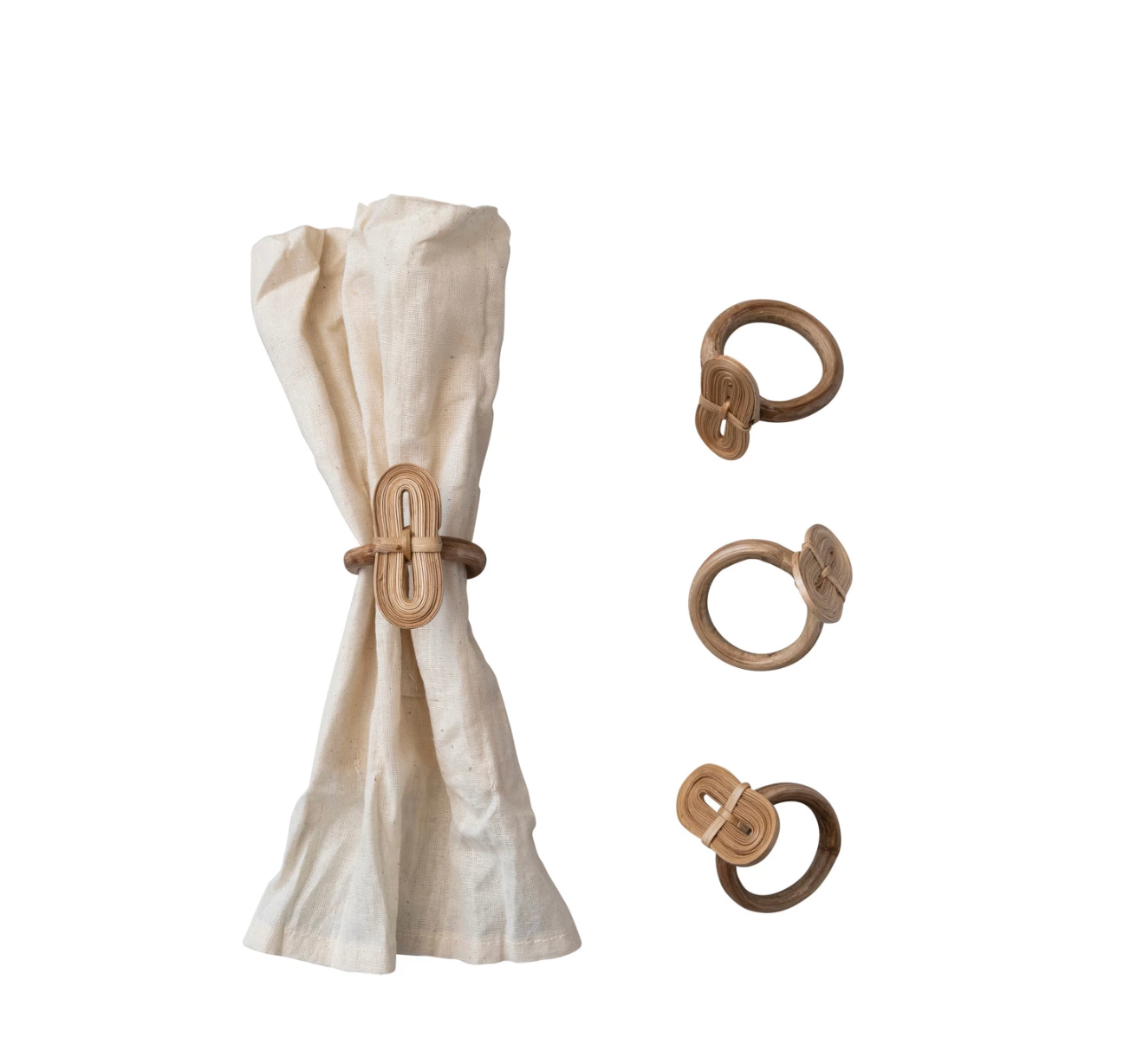 S/4 Bamboo Napkin Rings
