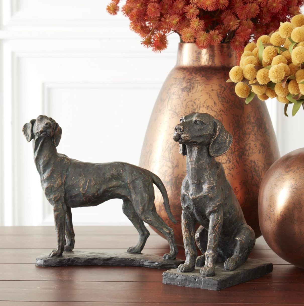 11" Resin Sitting Dog