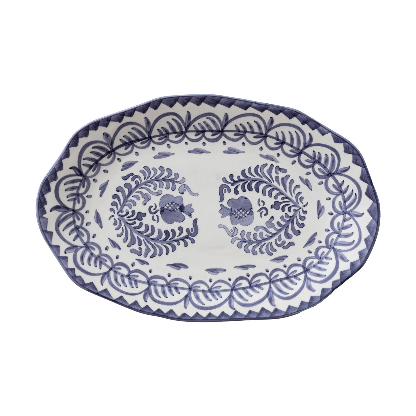 Stoneware Platter - Hand Painted