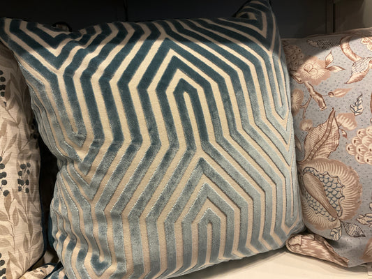 Vanderbilt Blue Pillow 22" x 22"