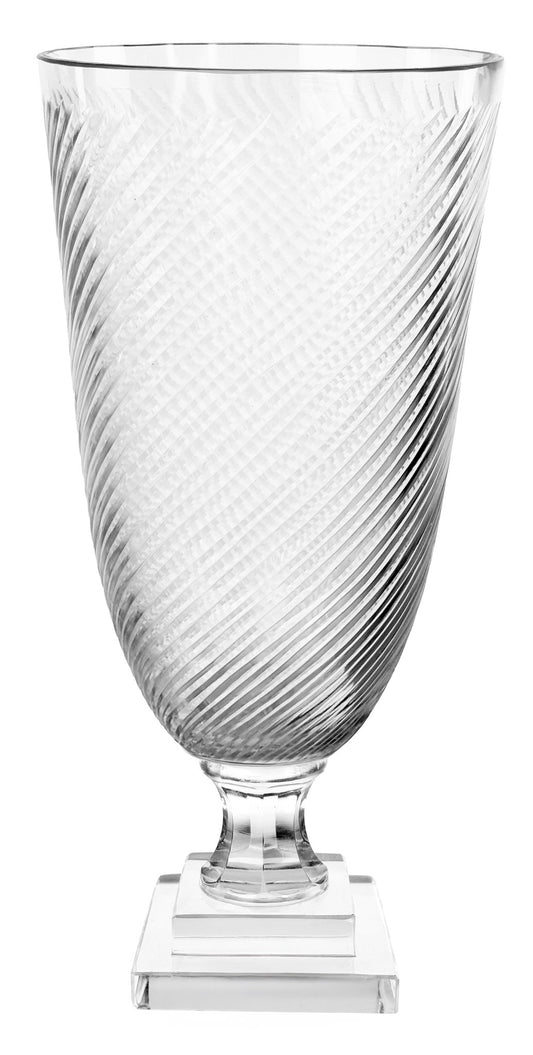 Diagonal Cut Footed Vase