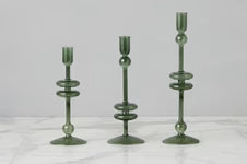 PAIR Medium Glass Candlesticks