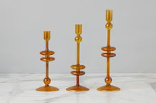 PAIR Large Glass Candlesticks