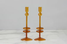 PAIR Medium Glass Candlesticks