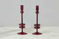PAIR Medium Glass Candlesticks