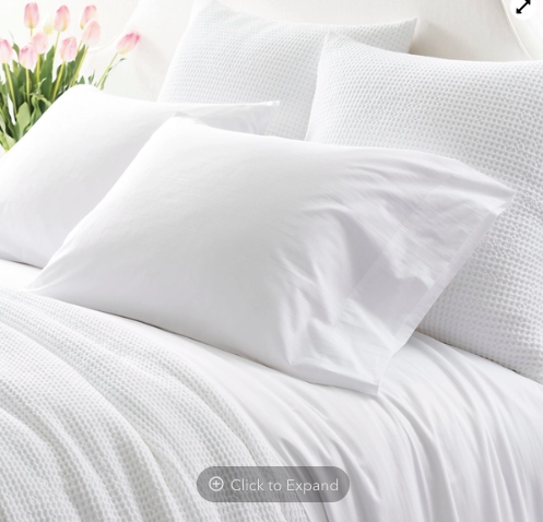 Essential Percale White Sheet Set, Queen