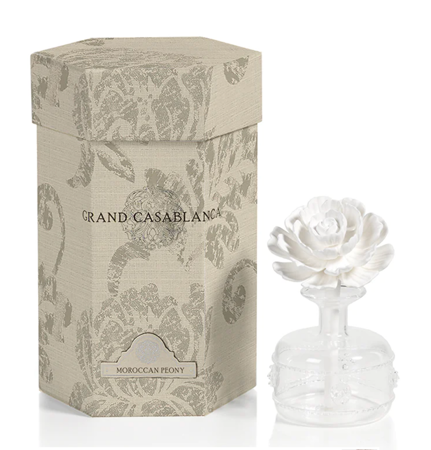 Casablanca Porcelain Diffuser, Moroccan Peony