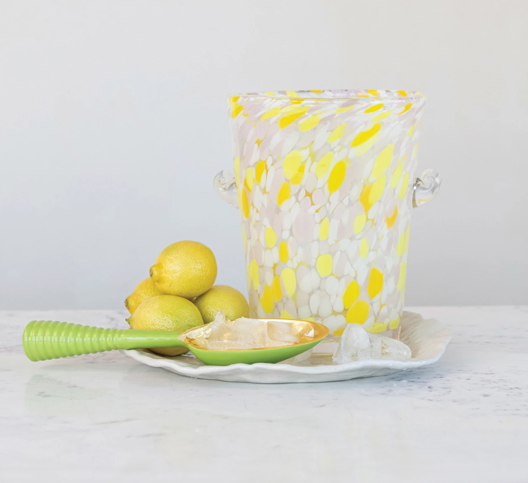 Hand-Blown Confetti Ice Bucket