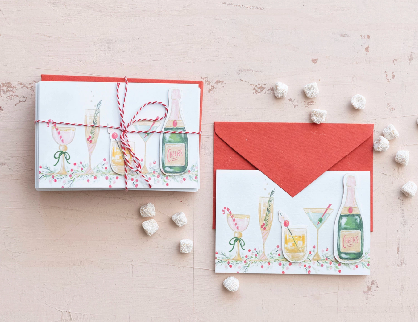 S/12 Paper Christmas Cards