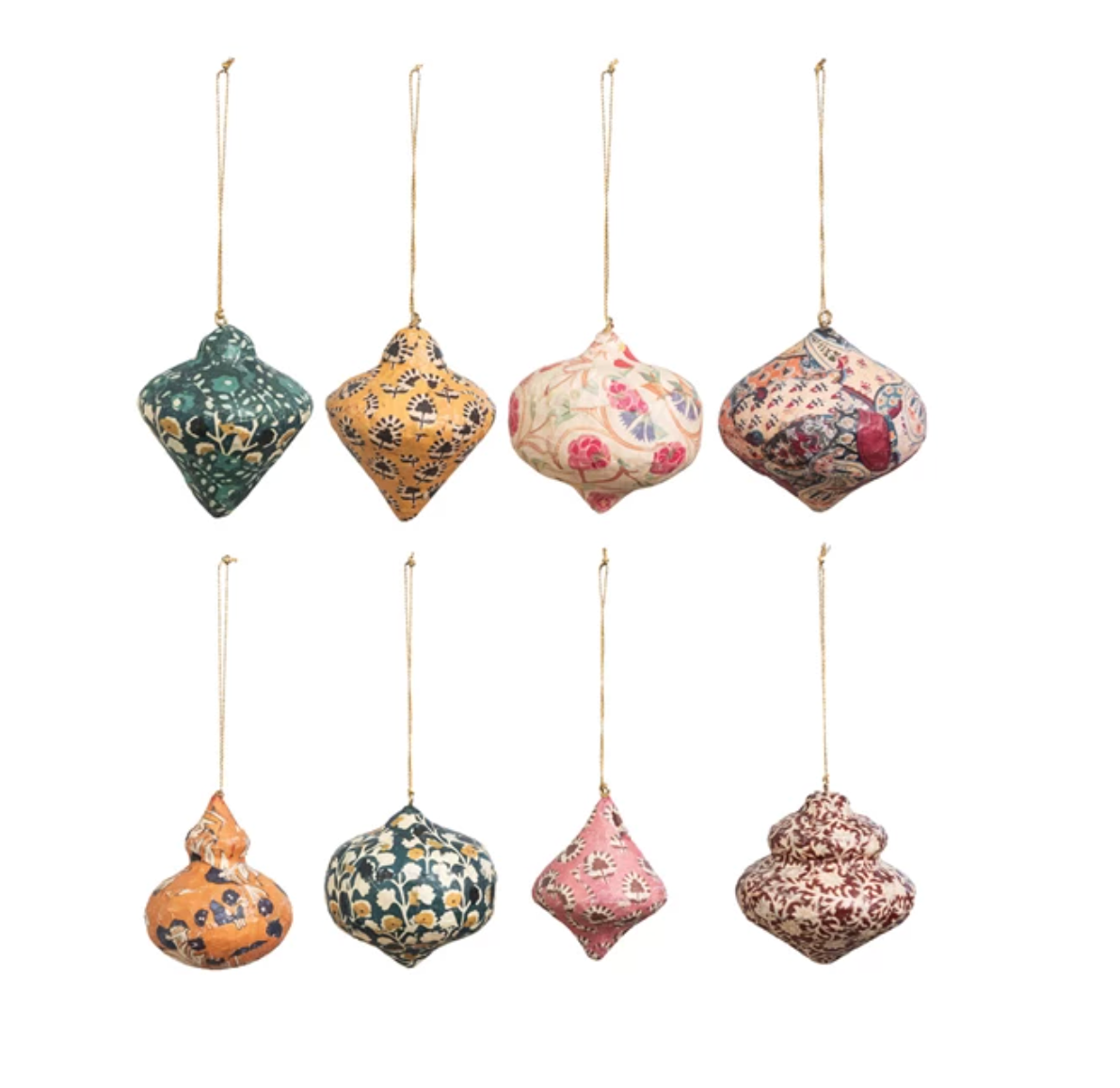 Paper Mache Block Printed Ornament