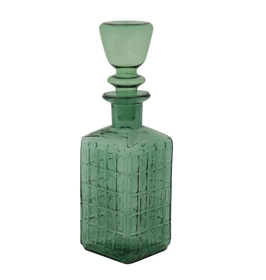 Embossed Grid Decanter