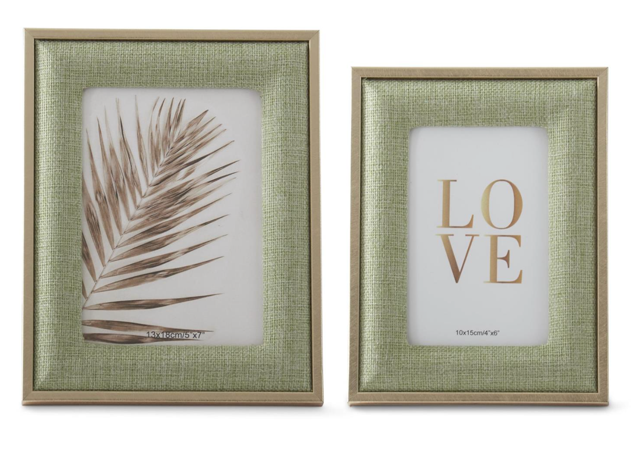 Green Woven Linen Frame