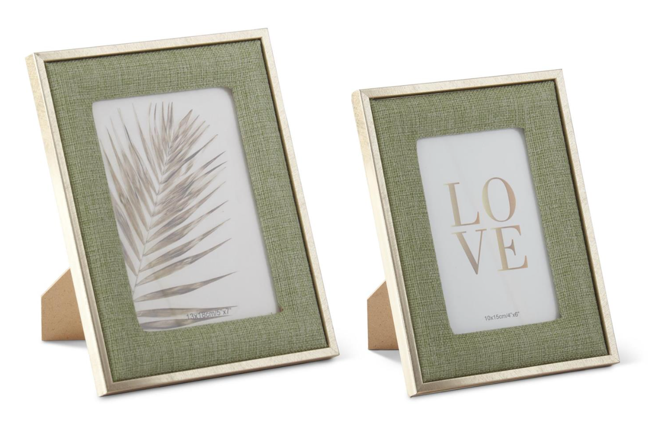 Green Woven Linen Frame