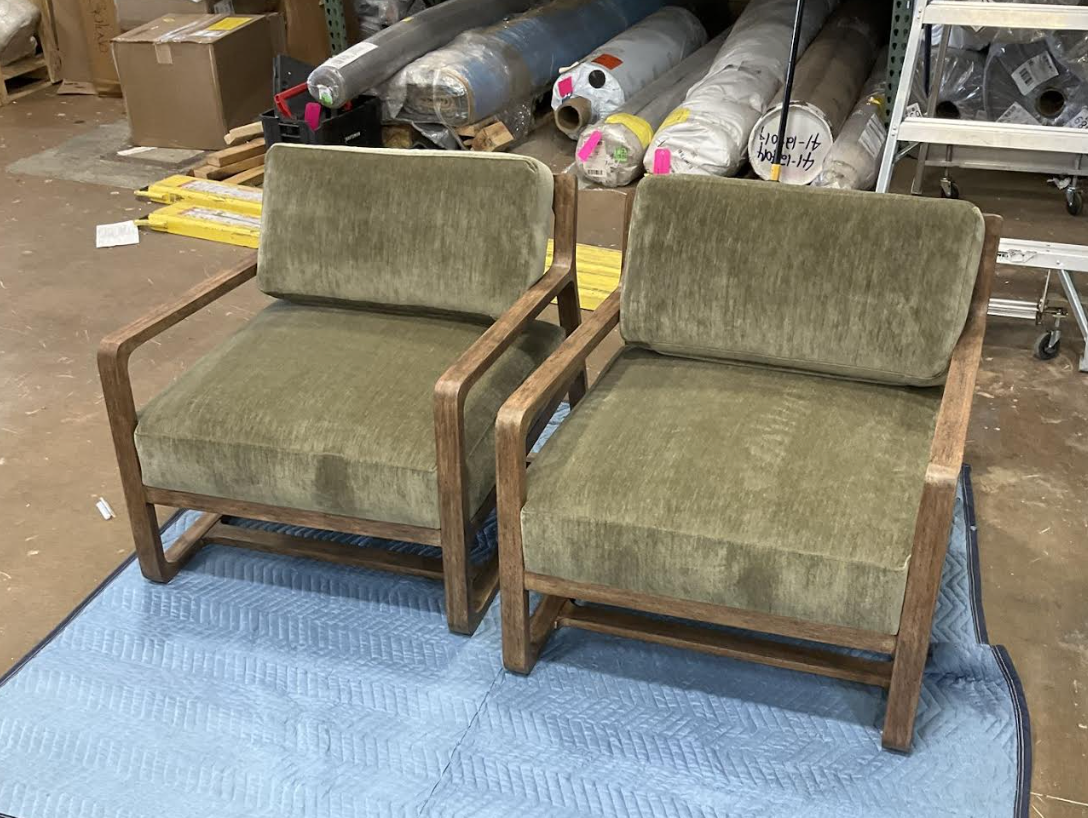 Pair of Green Chairs