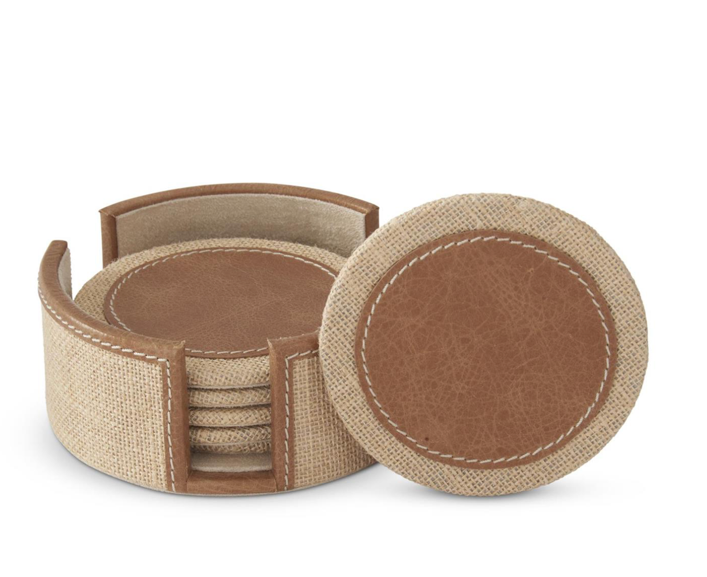 Leather and Jute Coasters