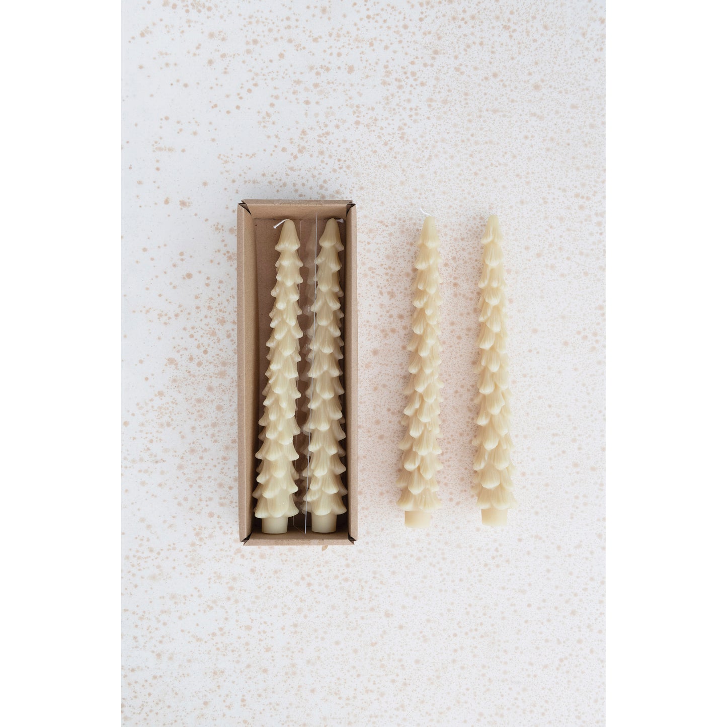 Christmas Tree Taper Candle Pair