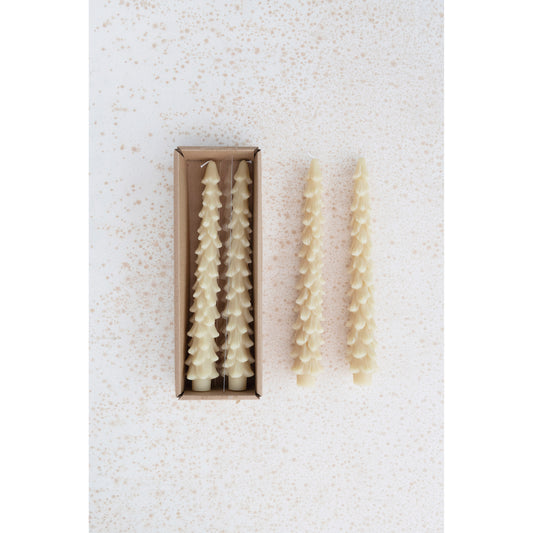 Christmas Tree Taper Candle Pair