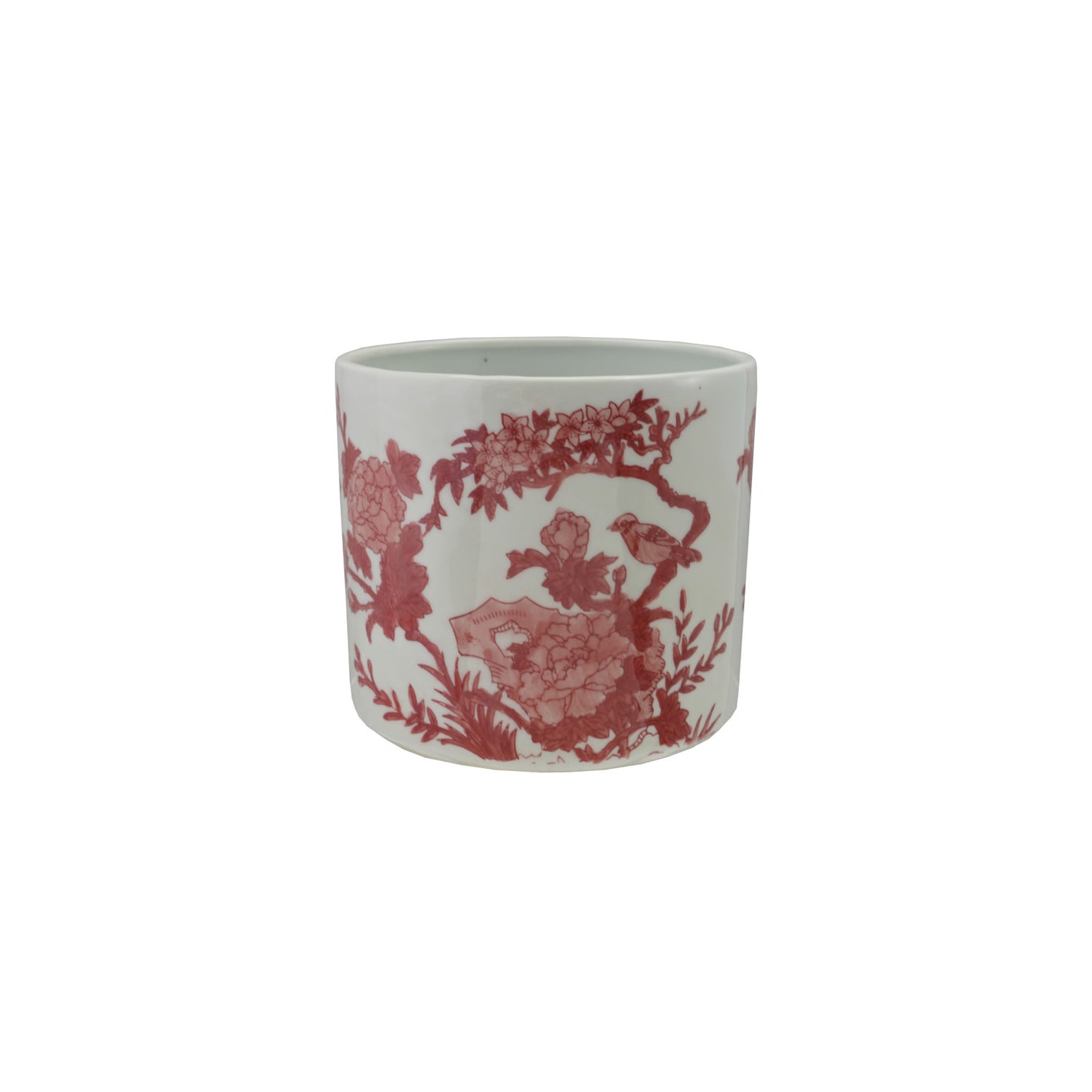 Red Bird and Botanical Planter