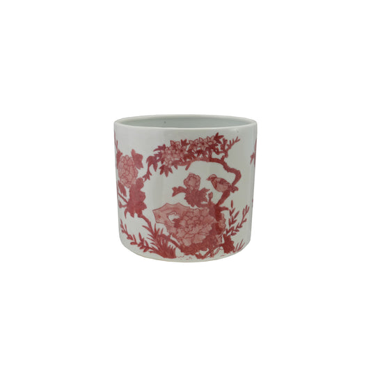 Red Bird and Botanical Planter
